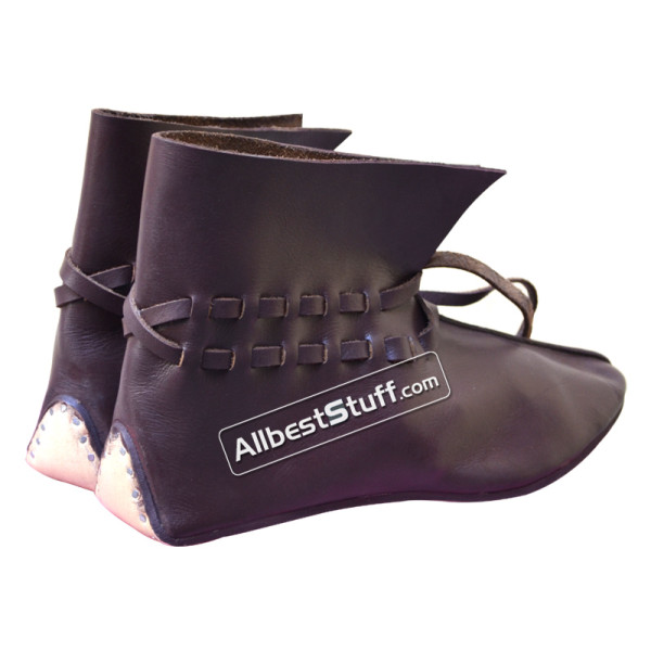 SALE! Medieval Leather Shoe Ankle Length Brown Color