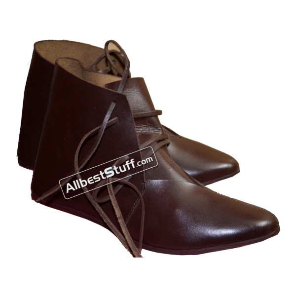 Medieval Ankle Shoes Hand Made Brown or Black