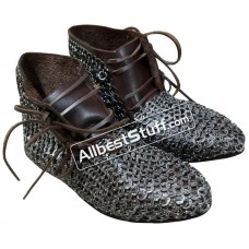 Leather Shoes with Stainless Steel Chain Mail