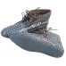 Medieval Ankle Leather Shoes with Titanium Chainmail