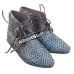 Medieval Ankle Leather Shoes with Titanium Chainmail