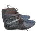 Medieval Ankle Leather Shoes with Titanium Chainmail
