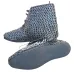 Medieval Ankle Leather Shoes with Titanium Chainmail