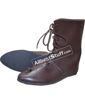 Medieval Ankle Rubber Sole Shoes Hand Made Long Boots