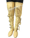 Medieval Thigh Length Boots Soft Leather Shoes SCA Renaissance image 2