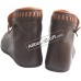 Medieval Leather Decorated Boots Renaissance Ankle Length Shoes