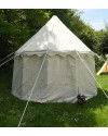 Round Medieval Tent Natural Color 350 gsm image 3
