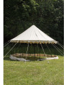 Round Medieval Tent Natural Color 350 gsm image 1