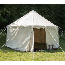 Round Medieval Tent Natural Color 350 gsm