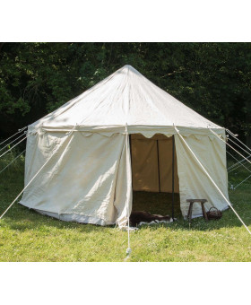 Round Medieval Tent Natural Color 350 gsm