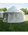 Round Medieval Tent Natural Color 350 gsm image 2