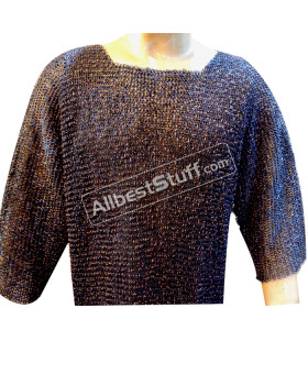 6 MM Flat Riveted Solid Hauberk with Copper Rivets Chest 40