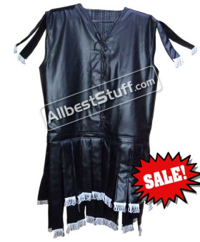 Chainmail Armor Leather Finished Padded Sleeveless Gambeson