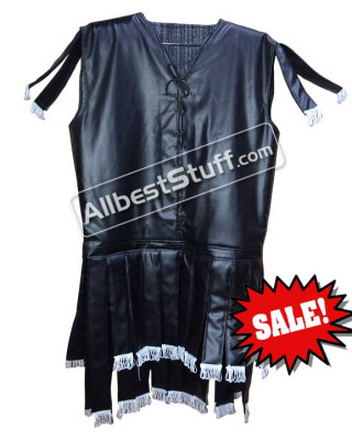 Chainmail Armor Leather Finished Padded Sleeveless Gambeson