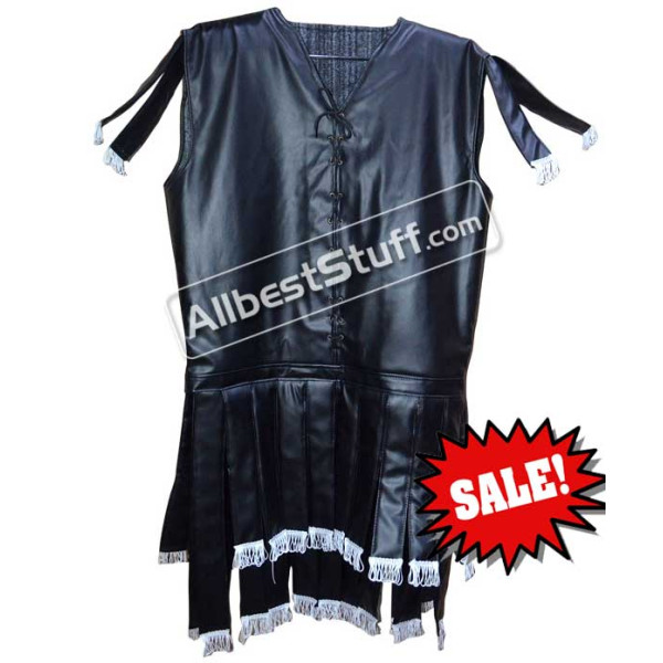 Chainmail Armor Leather Finished Padded Sleeveless Gambeson