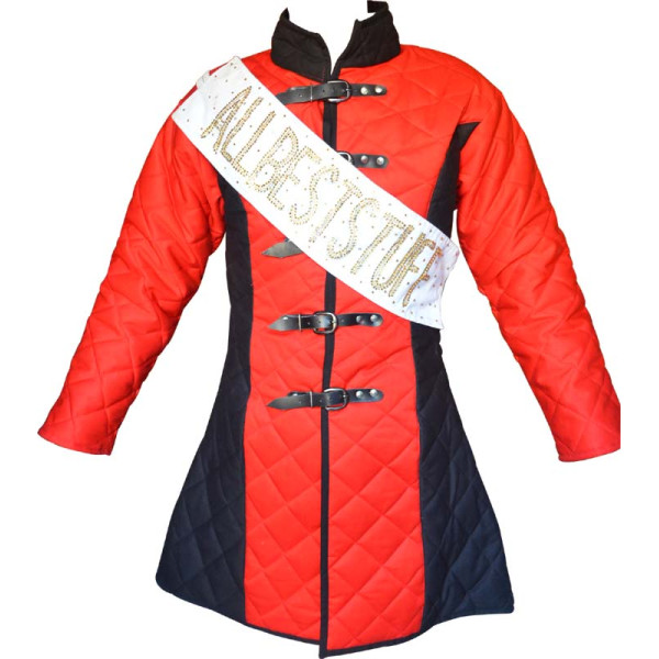 SALE! Medieval Gambeson 5 Buckle Long Padded Armor Multi Color