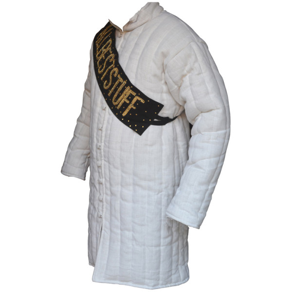 Medieval Linen Gambeson Padded Long Length 38 inches