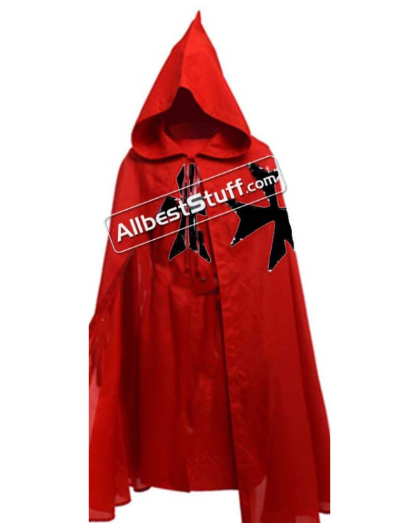 Medieval Warrior LARP Cosplay Costume Templar Knights Tunic CAPE Cross Cloak