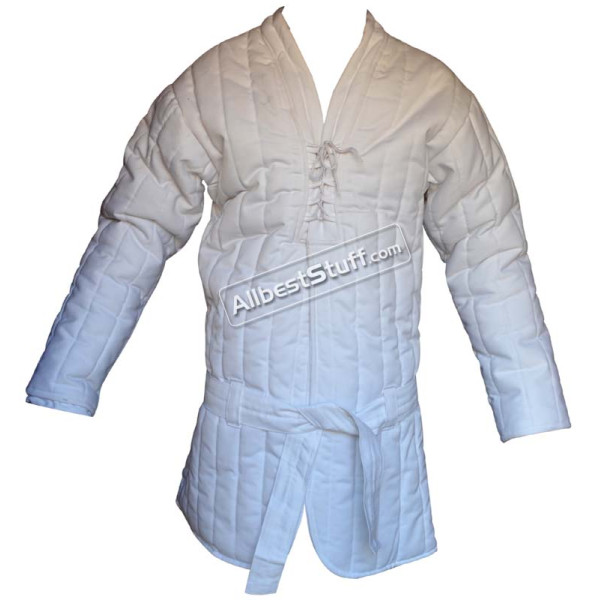 Padded Gambeson Front Close with Belt