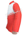 Thick Padded Gambeson Red with White image 1
