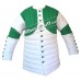 Thick Padded Design Gambeson White with Green