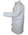 White Gambeson Padded Armour Aketon Medieval Coat Jacket image 3