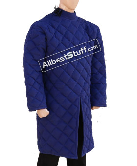 Medieval 13th Century Padded Cotton Gambeson Full Sleeve Larp