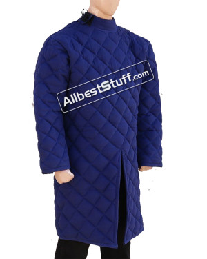 Medieval 13th Century Padded Cotton Gambeson Full Sleeve Larp