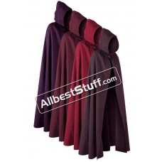 Medieval Historical Outerwear Cotton Cloak with Cape