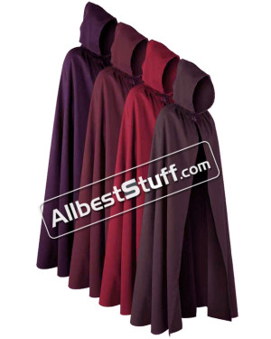Medieval Historical Outerwear Cotton Cloak with Cape