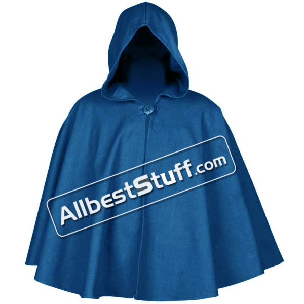 Medieval Historical Reenactments Short Length Cotton Cloak LARP