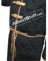Medieval Leather Edging Arthur Full Sleeve Gambeson with Tasset image 8