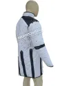Medieval Viking Gambeson with Leather Trim Full Sleeve Cotton Gambeson image 5