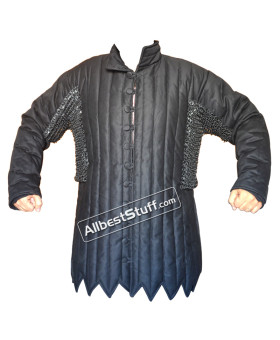 Cotton Gambeson with Flat Riveted Maille Voiders