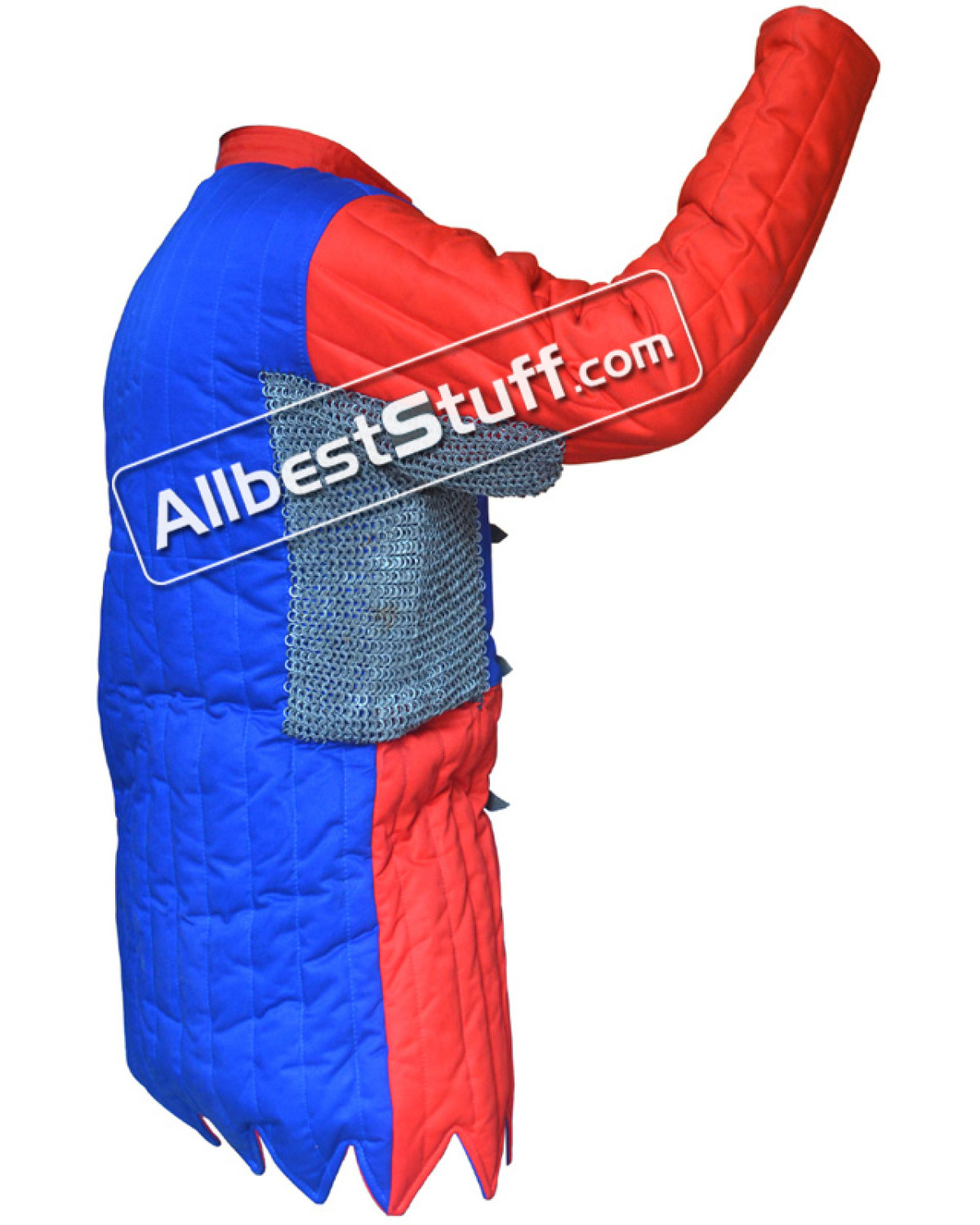 Multi Colored Cotton Gambeson with Riveted Maille Voiders