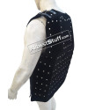 Handmade Mild steel plate Brigandine Sleeveless armour Black Color Velvet image 8