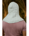 Medieval Linen Arming Coif Padded Protective Hood for Reenactment Costume image 2