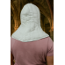 Medieval Linen Arming Coif Padded Protective Hood for Reenactment Costume