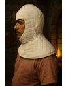 Medieval Linen Arming Coif Padded Protective Hood for Reenactment Costume image 1
