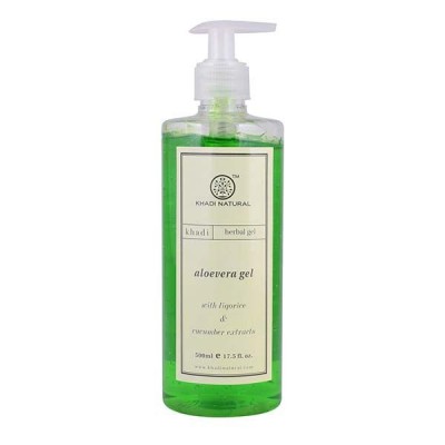 Khadi Natural Aloevera Gel Liquorice & Cucumber Extracts 500 ml Face Skin Care