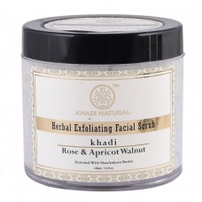 Khadi Natural Apricot & Walnut Cream Scrub Rose 100 gm Ayurvedic Skin Face Care