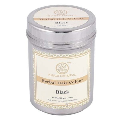 Khadi Natural Herbal Hair Color Black 150 gm Ayurvedic Dye Baldness Grey Care