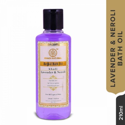 Khadi Natural Bath Oil 210ML Ayurvedic Lemon Bergamot Neroli Ayurvedic Face Care