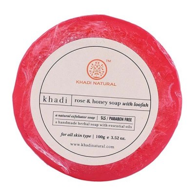 Khadi Natural 100% Ayurvedic Rose & Honey Soap SLS Paraben Free Skin Body Care