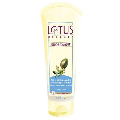 Lotus Herbals Jojoba Face Wash Active Milli Capsules 120 gm Skin Body Scars Care