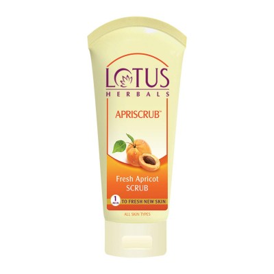 Lotus Herbals Apriscrub Fresh Apricot Scrub 180 Gm Face Clean Skin Body Care 