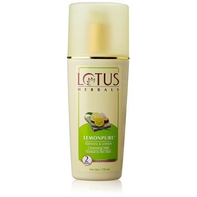 Lotus Herbals Lemonpure Turmeric And Lemon Cleansing Milk 170 ml Face Skin Care