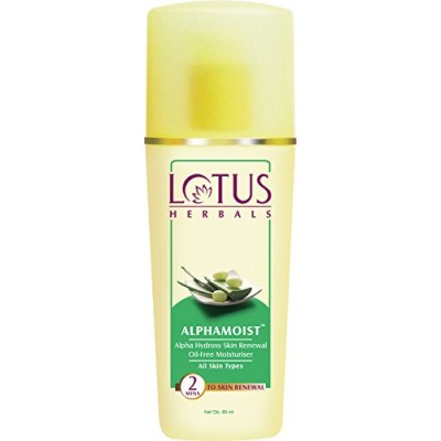 Lotus Herbals Alphamoist Alpha Hydroxy Skin Renewal Oil Free Moisturizer 80 ml