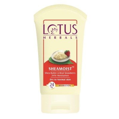 Lotus Herbal Shea Butter and Real Strawberry 24 Hour Moisturizer 60 gm Face Care