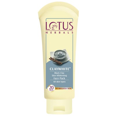 Lotus Herbals Claywhite Black Clay Skin Whitening Face Pack 60 gm Face Skin Care